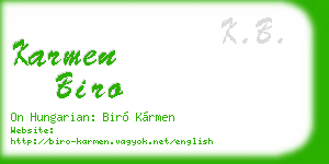 karmen biro business card